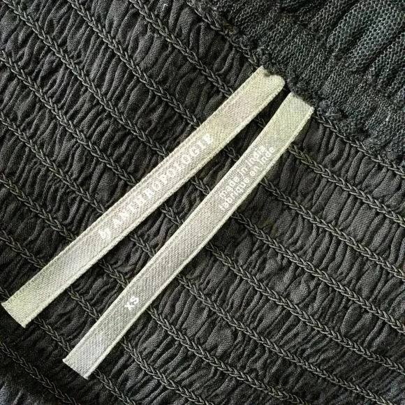 Anthropologie Womens Size XS Sequin Mini Skirt Black Tulle Embroidered Flowy - Picture 5 of 11